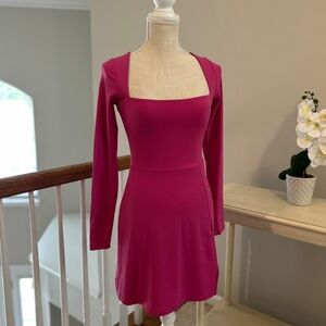 Elegant Pink Long Sleeve Dress